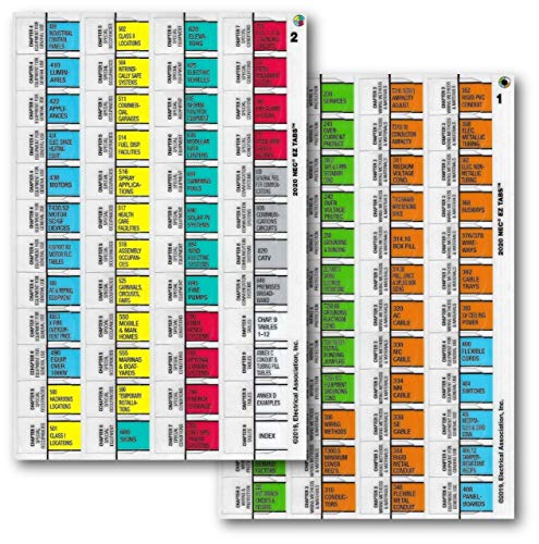EZ Tabs 2020 : Color Coded EZ Tabs with Formula Guide for 2020 National Electrical Code