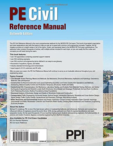 PPI PE Civil Reference Manual, 16th Edition – Comprehensive